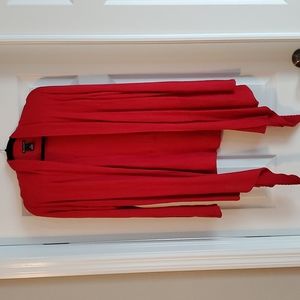 New Directions Red glitter open cardigan size XL